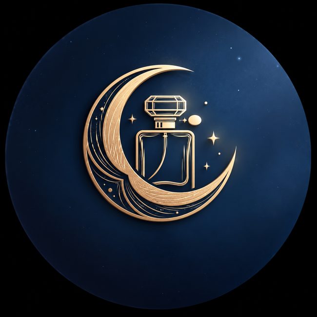 Aibek crescent moon perfume logo