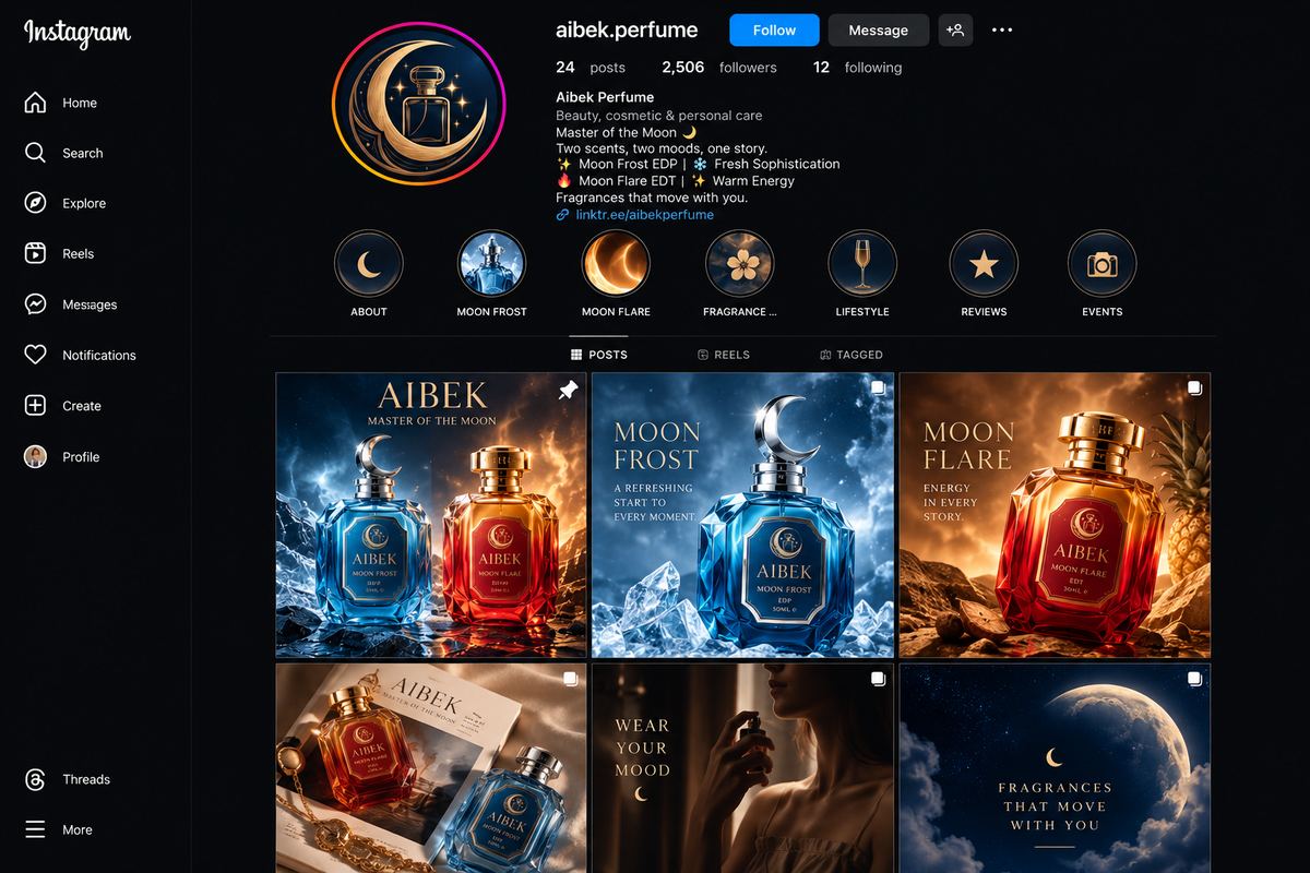 Instagram profile visual reference